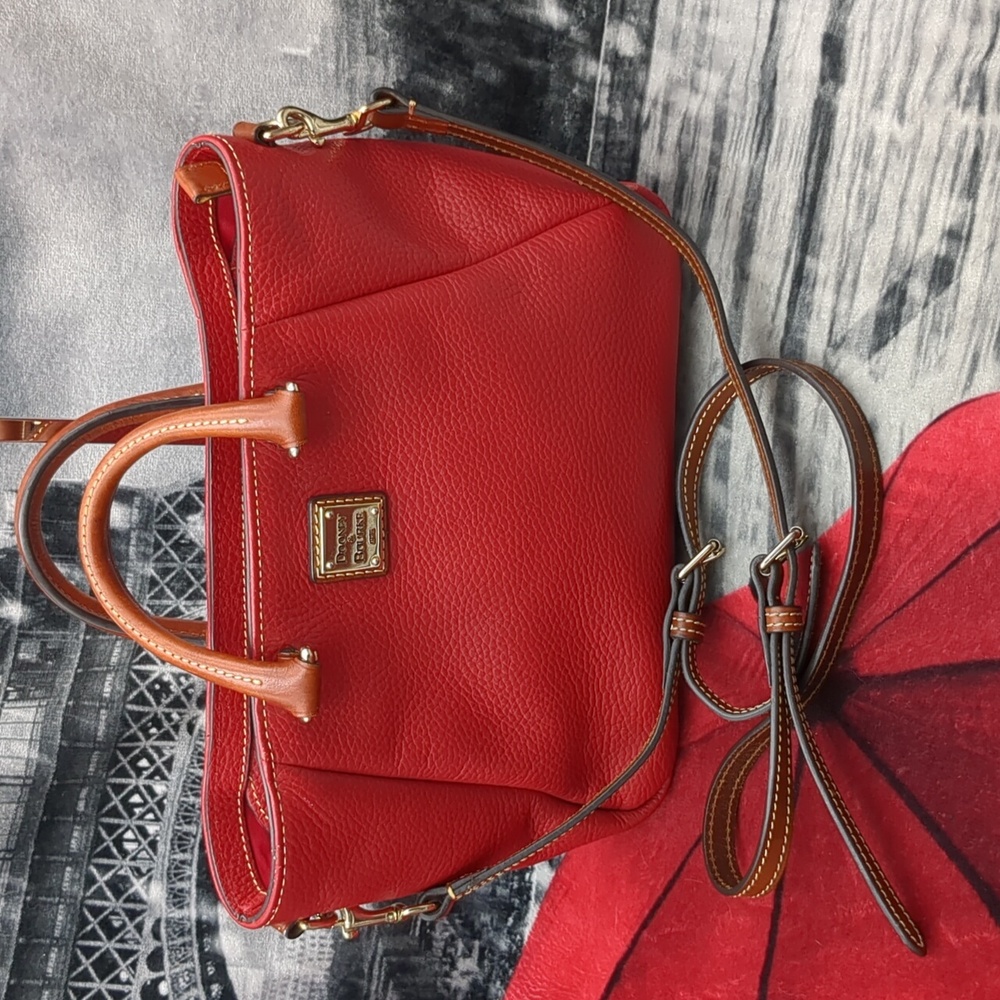 Dooney & Bourke Pebbled Leather Zip Top Satchel